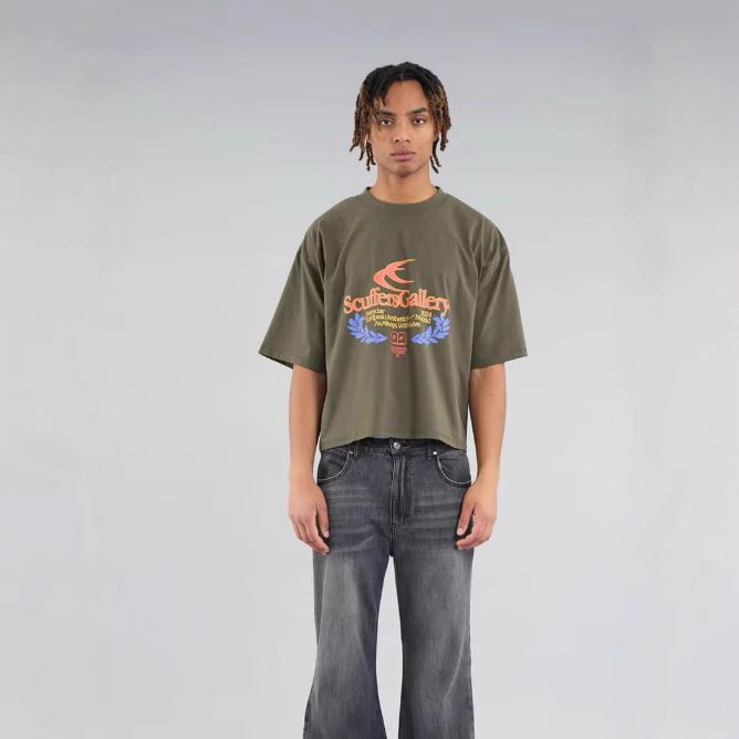 Übergroßes T-Shirt aus Baumwolle mit Grafikdruck für Herren – Streetwear-Mode, lässiges Kurzarm-T-Shirt für Jugendliche_voghion.com