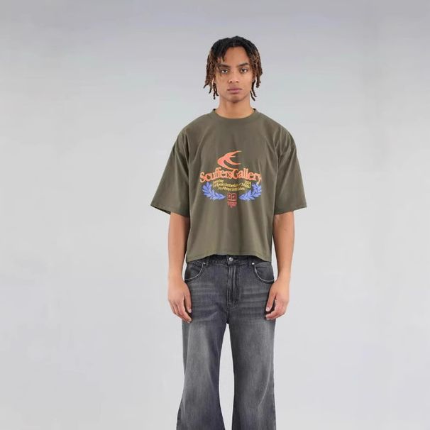 Übergroßes T-Shirt aus Baumwolle mit Grafikdruck für Herren – Streetwear-Mode, lässiges Kurzarm-T-Shirt für Jugendliche_voghion.com