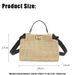 YoReAi Stroh Strandtasche Mode PU Handarbeit gewebt Schultertaschen Bast Rattan Handtasche Bohemian Sommer Casual klein quadratisch_voghion.com