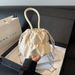 Borsa a secchiello coreana di alta qualità a forma di nuvola morbida e glutinosa, borsa a mano plissettata di nicchia, graziosa borsa a tracolla con tracolla_voghion.com