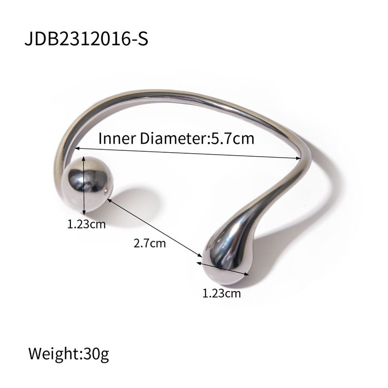 INS Light Luxury High Grade Titanium Gold Stainless Steel Asymmetric Open Bracelet Trendy Versatile Jewelry_voghion.com