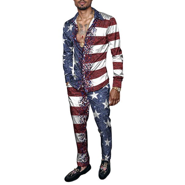 Set di camicie da uomo primavera/estate 2025, stampate, alla moda, semplici, a maniche lunghe, in cotone misto di alta qualità e resistente._voghion.com