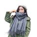 24 Autumn/Winter Solid Color  Scarf Women's Versatile Super Soft Shawl Cashmere Neck Gift_voghion.com