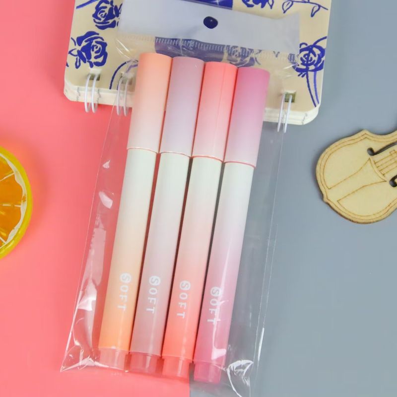 Unisex Bag packed gradient color fluorescent pen  eye protection fluorescent pen student key mark pen creative color hand account pen_voghion.com
