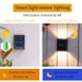 2PC Smart Solar LED Zewnętrzne Światło Wodoodporne Ogrodowe Lampy Dekoracyjne na Balkon Dziedziniec Ulica Ścienna Lampa Ogrodowa Zewnętrzna Solarna Lampa_voghion.com