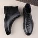 Sapatos masculinos casuais de couro, sapatos masculinos de sola macia, botas curtas de veludo quente, sapatos de cano alto para ferramentas, sapatos de couro._voghion.com