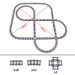 Stads högteknologiska tåg Flexibla spår gafflade raka krökta skenor Korsande växel Byggstenar Tegel Kreativa leksaker för barn_voghion.com
