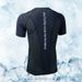 Men's Fitness Compression Shirt Short Sleeve Ice Silk Summer Base Layer Quick-Dry High Elasticity Running Football_voghion.com