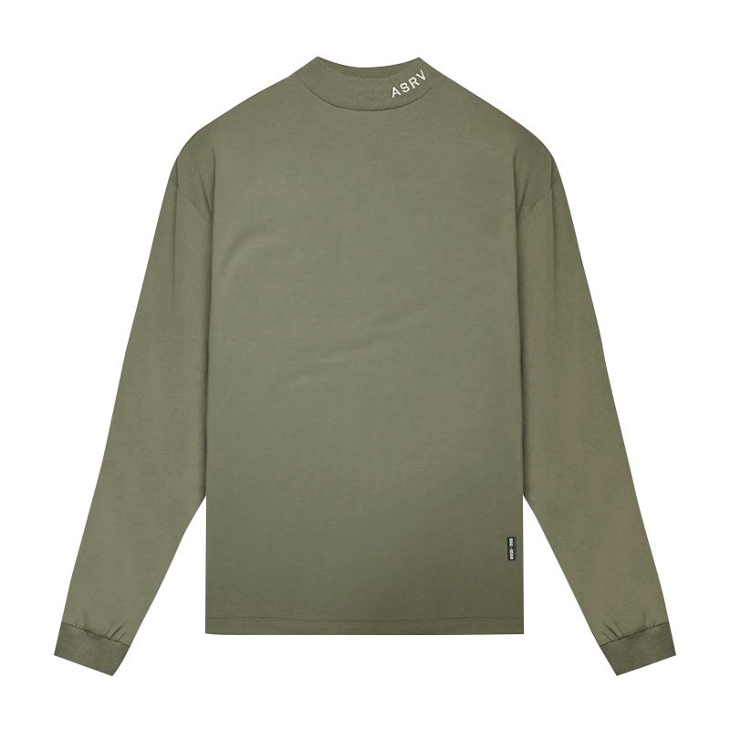 Autunno marchio di moda tinta unita maglione pullover da uomo collo mezzo alto che indossa un cappotto casual versatile_voghion.com