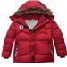 Boys' Winter Hooded Padded Jacket – Warm Fleece-Lined Coat For 3-7 Year Olds (Royal Blue/Red/Black) – Windproof Korean-Style Parka_voghion.com