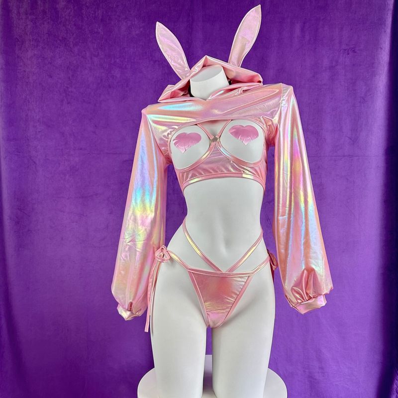 Sai Peng Boke Bunny Girl Laser Cosplay Lingerie Set_voghion.com