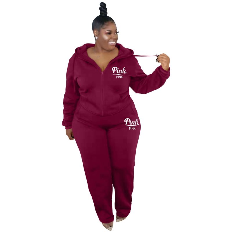 Set con cappuccio da donna di grandi dimensioni a maniche lunghe con cappuccio in tinta unita casual ampio e casual_voghion.com
