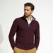 Men's Clothing Plus Size Knit Sweater, Warm Pullover With Half Zip Neck, Stretchable & Breathable, Casual Long Sleeve Top (6 Colors & 5 Sizes)_voghion.com