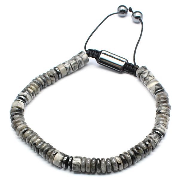 6mm Raw Stone Crystal Hand Rope For Men Ethnic Style Simple Jewelry_voghion.com