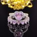 Exaggerated Plain Pink Niche High-end Non-fading Combination Ring For Women Z2_voghion.com