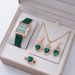 New Square Roman Watch Gem Bracelet Set Square Belt Watch Square Gem Bracelet Set Daily Birthday Anniversary Valentine's Day Gift_voghion.com