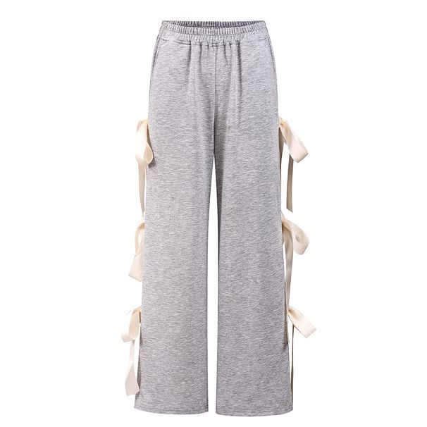 Women's Streetwear Jogger Pants - Fall High Waist Loose Fit Sweatpants With Color-Block Pockets, Stretchy Elastic Waistband, 3D Graphic Detail_voghion.com