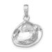 14K White Gold Medium Clam Shell Pendant_voghion.com