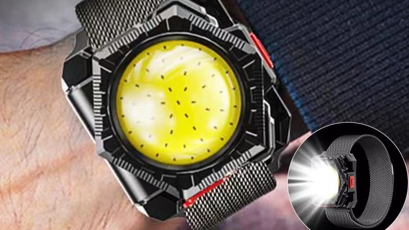 Porte-clés rechargeable multifonction longue durée, lampe torche avec clip pour casquette, éclairage extérieur de secours_voghion.com