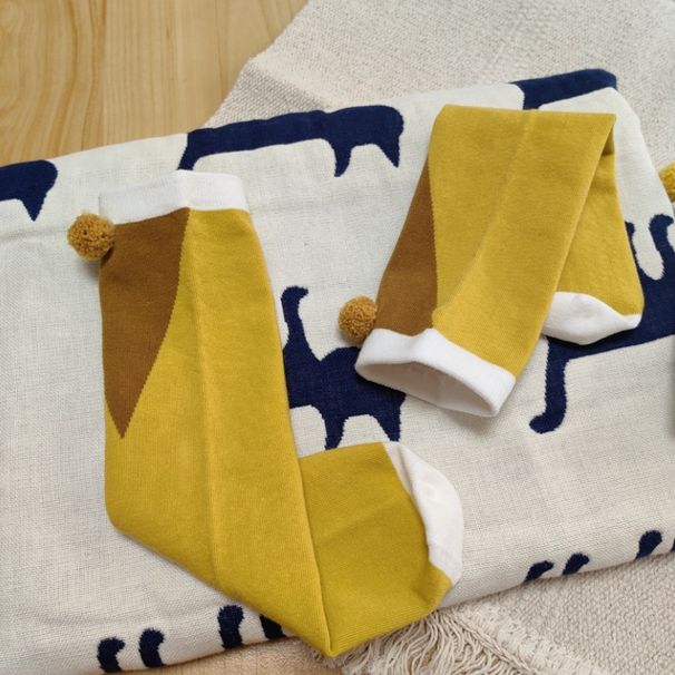 2024 Nowe koreańskie skarpetki w stylu małych piłek dla mężczyzn i kobiet, skarpetki dla rodziców i dzieci, bez kości, szyte ręcznie, z głową_voghion.com