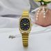 New Gold Oval Niche Dial Ins Style High-end Student Women's Watch_voghion.com