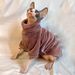 Vestiti per gatti Sphynx senza peli, autunno inverno, strato di base in velluto Devon Rex, caldi e confortevoli_voghion.com