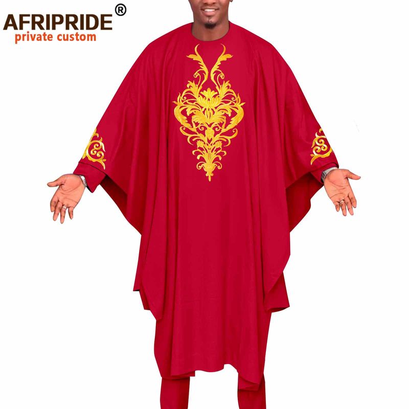 Männerkleeder Afrikanesch National Batik Männer Casual Dräi-Stéck Set_voghion.com