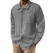European And American Men's Summer Linen Short-sleeved Cardigan Casual Button-up Beach Vacation Loose Shirt_voghion.com