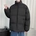 Winter Loose Plus Size Jacket For Men, Stylish Casual Versatile Solid Color Thickened Puffer Jacket, Unisex Cotton Coat_voghion.com