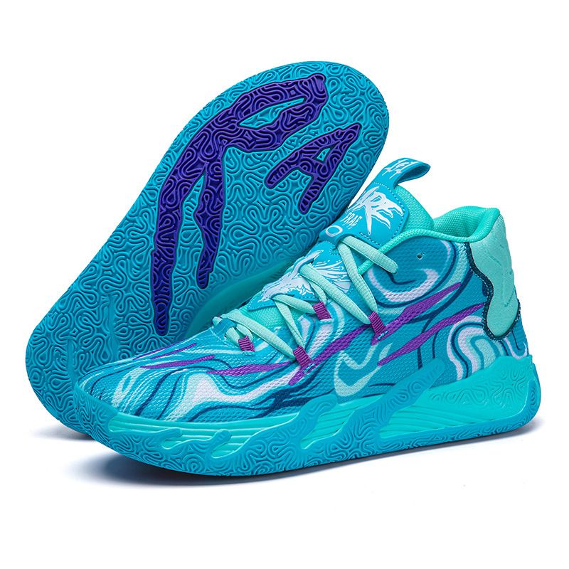 New summer basketball shoes men's high top running sneakers outdoor real sneakers_voghion.com