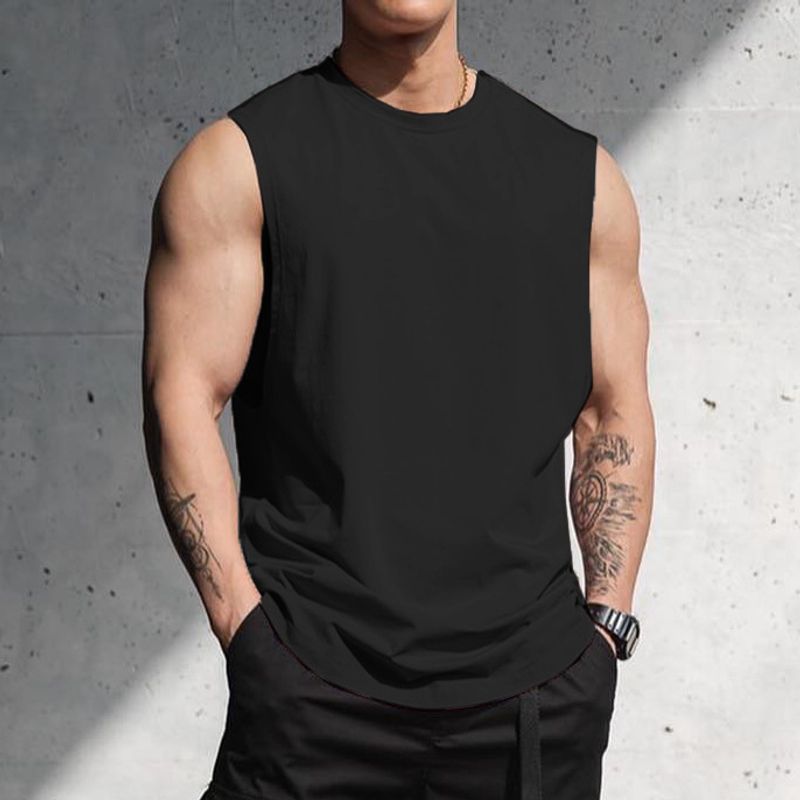 Herren-Trainings-Tanktop, ärmellos, sportlich, lässig, modisch_voghion.com