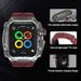 Applicable to Apple Watch strap super running contrast color transparent black appleiwatch9876 integrated strap 44/45mm_voghion.com