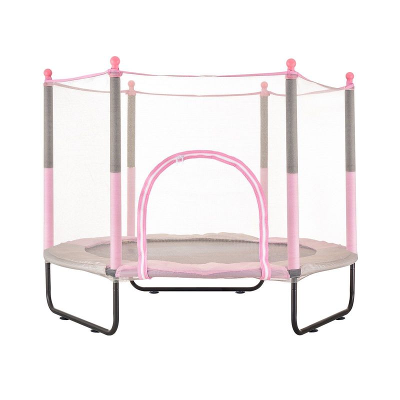 60" Trampoline For Kids Mini Toddler Trampoline With Net Indoor Outdoor_voghion.com