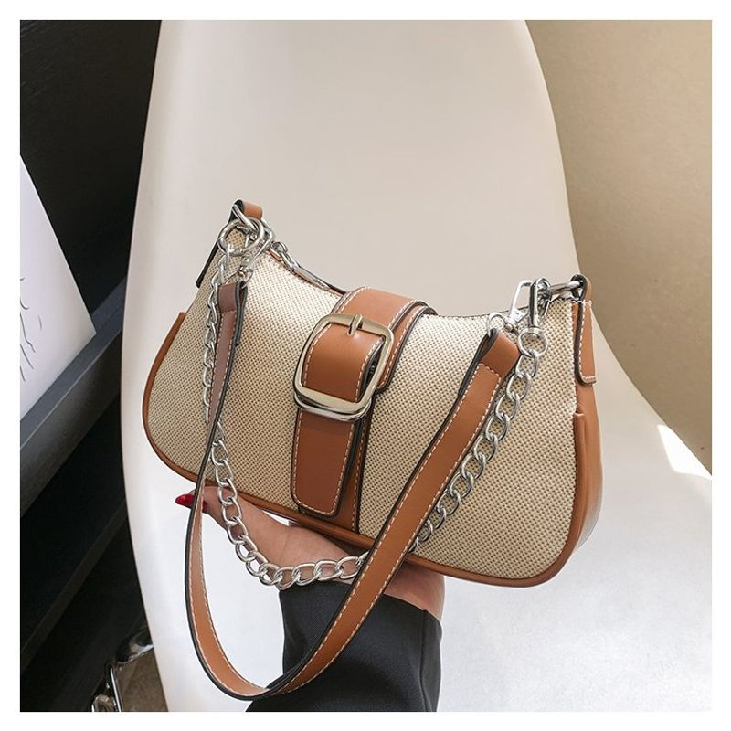 Crowdsourced Design Women 2023 New And Fashionable Underarm Stick With Contrast Color Splicing For Crossbody Women's Bag_voghion.com