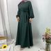 Elegantes muslimisches Abaya-Kleid – schlichtes, lockeres, langes Kleid (atmungsaktives Gewebe – perfekt für den Dubai-/Türkei-Stil)_voghion.com