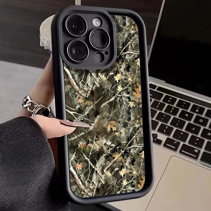Forest Camouflage Simple Phone Case For Xiaomi Redmi Note 14 13 12 Pro Plus 4G 5G 14C 13C 12C 11 11S 10 10S 12S Shockproof Cover_voghion.com