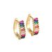 Ottone con placcatura in oro vero, zirconi alla moda e colorati, orecchini da donna di lusso a forma di U di alta qualità_voghion.com