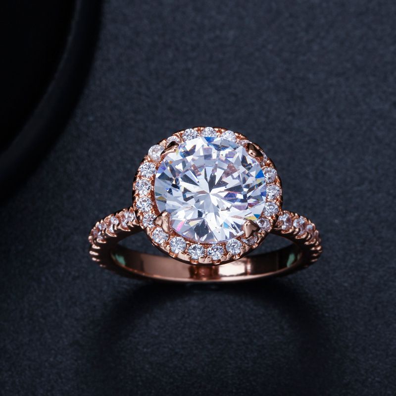 J0079 Heißer-verkauf Braut Bankett Schmuck Micro-intarsien Runde Zirkon Ring Edle Und Elegante_voghion.com