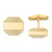 14k Men's Rectangular Octagon W/ Line Design Cuff Links_voghion.com