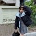 ChicShe Neue koreanische Steppjacke im Color-Block-Stil mit kurzem Puffkragen, warmweiß, dick gefüttert mit Entendaunen für Damen_voghion.com