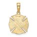 14k FIRE DEPT Shield Pendant_voghion.com