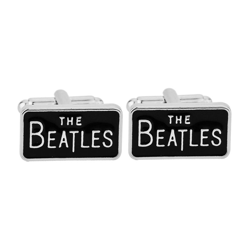 nouveaux boutons de manchette en alliage de métal avec lettres du groupe Beatles BEATLES à vendre à chaud_voghion.com