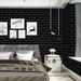 Minimalist Modern Siyah Tuğla Desenli Kendinden Yapışkanlı Su Geçirmez Çıkartmalar Oturma Odası Yatak Odası Nem Geçirmez PVC_voghion.com