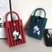 Borsa a tracolla singola in maglia con tracolla a panda in stile coreano, nuova nicchia, 2024, personalità, tendenza casual da donna_voghion.com