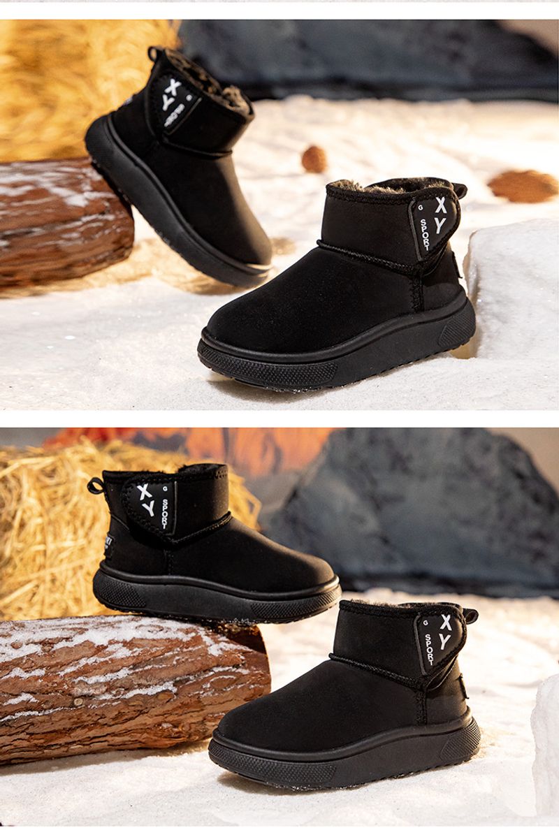 Children's Thick soled Snow Boots 2024 Autumn/Winter New Style for Boys Girls' Sports and Leisure One Step Slip on Anti_voghion.com