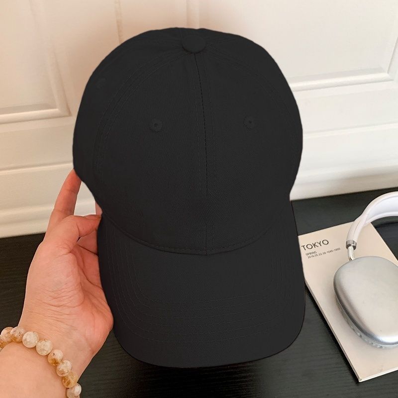 High Quality Red Letter Baseball Cap Women's Versatile Soft Top Hat Wide Brim Shade Work Cap_voghion.com