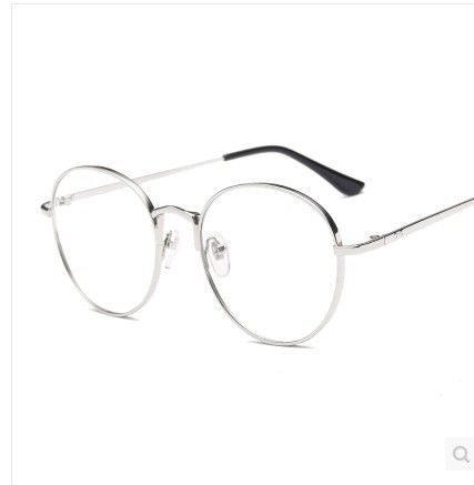 2021 New Literary Eyeglass Men's and Women's Korean Edition Trendy Metal Flat Mirror Myopia Glasses Frame 3246_voghion.com