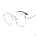 2021 New Literary Eyeglass Men's and Women's Korean Edition Trendy Metal Flat Mirror Myopia Glasses Frame 3246_voghion.com