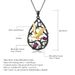 Bird's Paradise Original Design Pendant Topaz High End Accessories S925 Sterling Silver Natural Garnet Necklace_voghion.com
