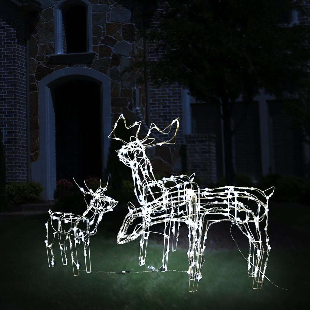 3 Piece Christmas Light Display Reindeers 229 LEDs_voghion.com